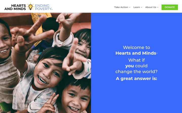 Screenshot of heartsandminds.org