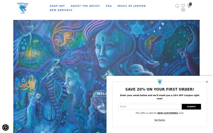 Screenshot of heartsongzstudio.com