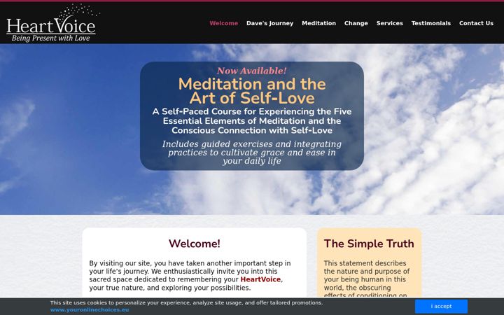 Screenshot of heartvoice.com
