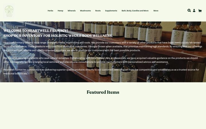 Screenshot di heartwellfarmacy.com