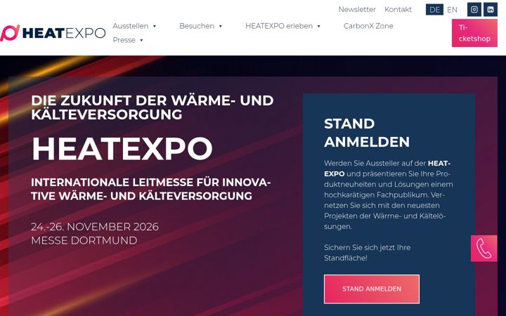 Screenshot of heat-expo.de