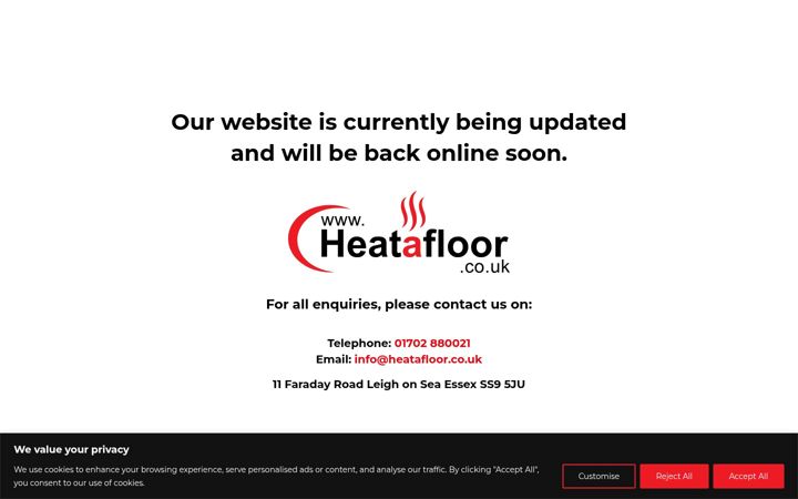 Screenshot of heatafloor.co.uk