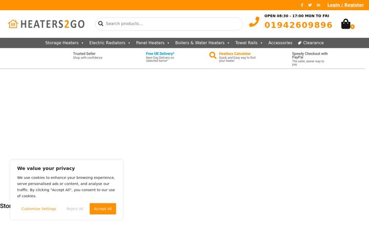 Screenshot of heaters2go.co.uk