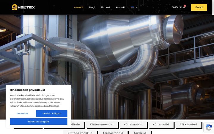 Screenshot of heatex.ee