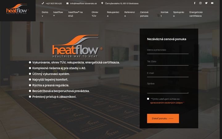 Screenshot of heatflow-slovensko.sk