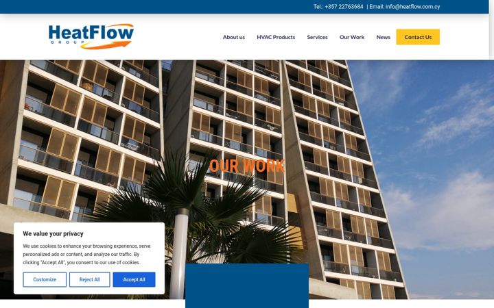 Screenshot of heatflow.com.cy