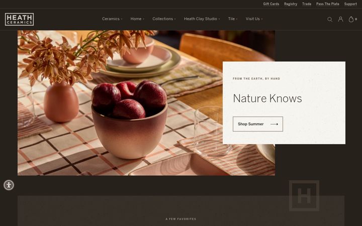 Screenshot του heathceramics.com