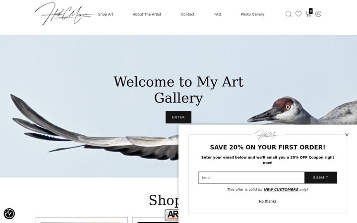 Screenshot of heathercmorrowphotography.com