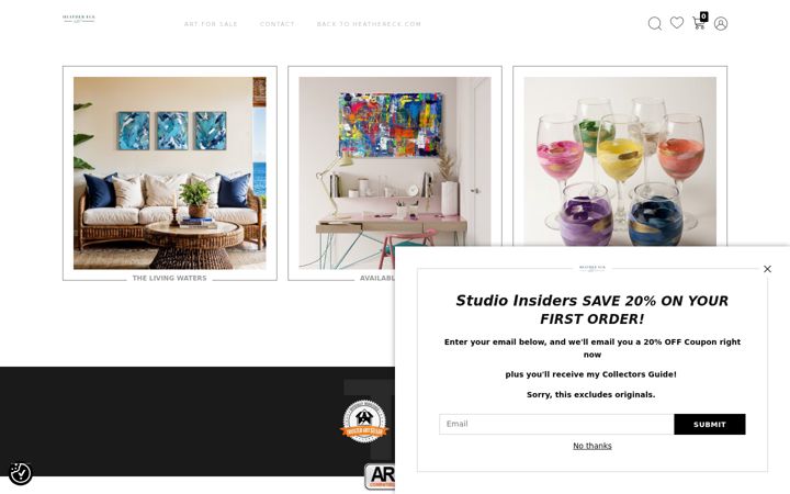 Screenshot of heathereckstudios.com