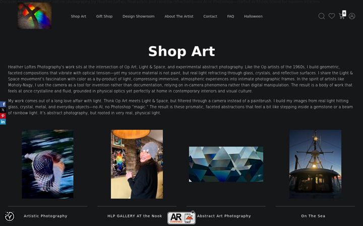 Screenshot of heatherloftesphotography.com