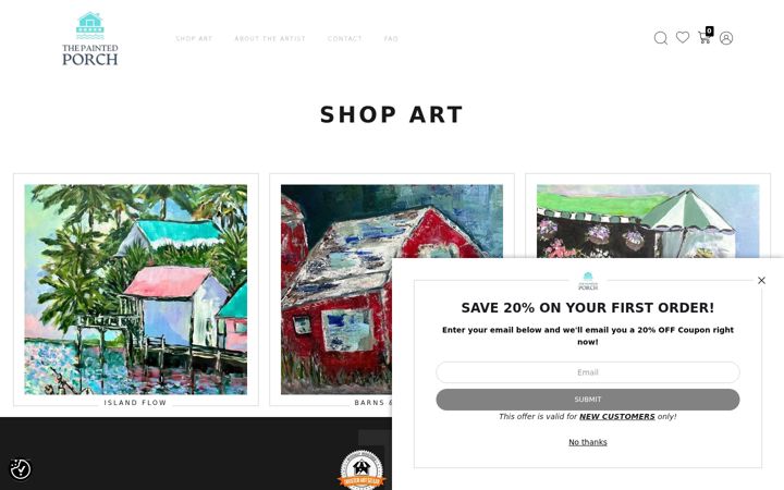 Screenshot of heathermcgillart.com