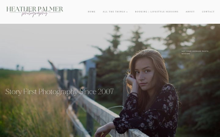Screenshot of heatherpalmer.ca