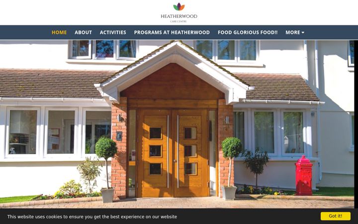 Screenshot of heatherwood.org