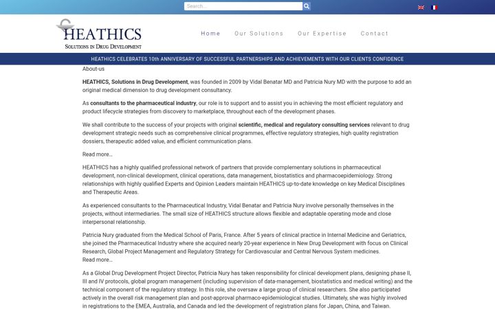 Screenshot of heathics.com