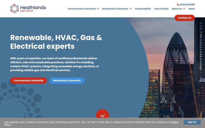 Screenshot of heathlandsltd.co.uk
