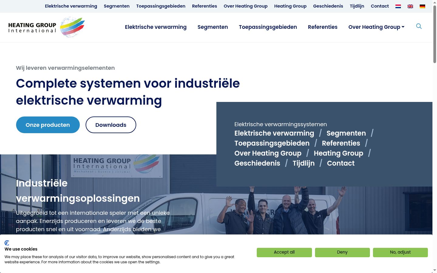 Screenshot van de toestemmingsbanner zoals getoond vóór enige interactie