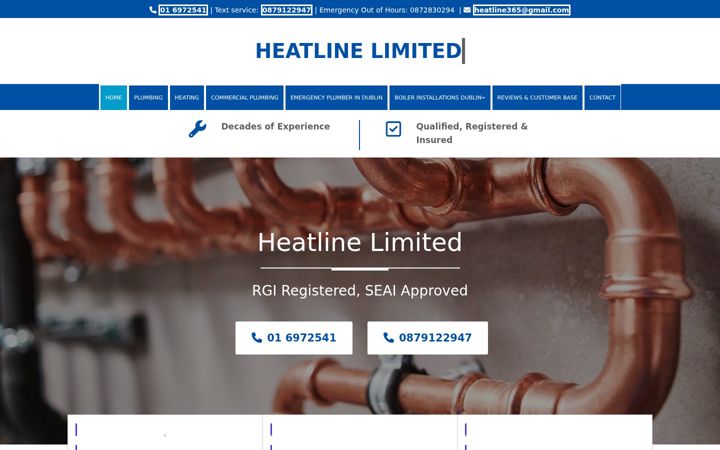 Screenshot of heatline.ie