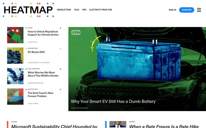 Screenshot of heatmap.news