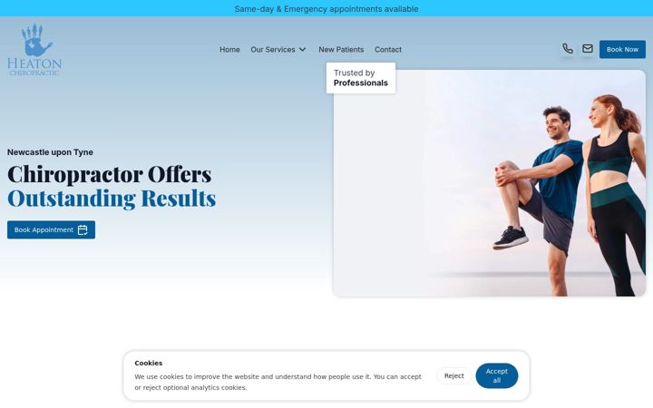 Screenshot of heatonchiropractic.co.uk