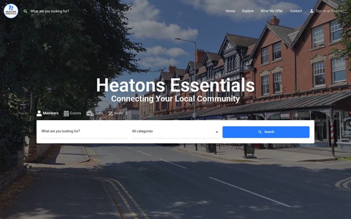 Screenshot of heatonsessentials.co.uk