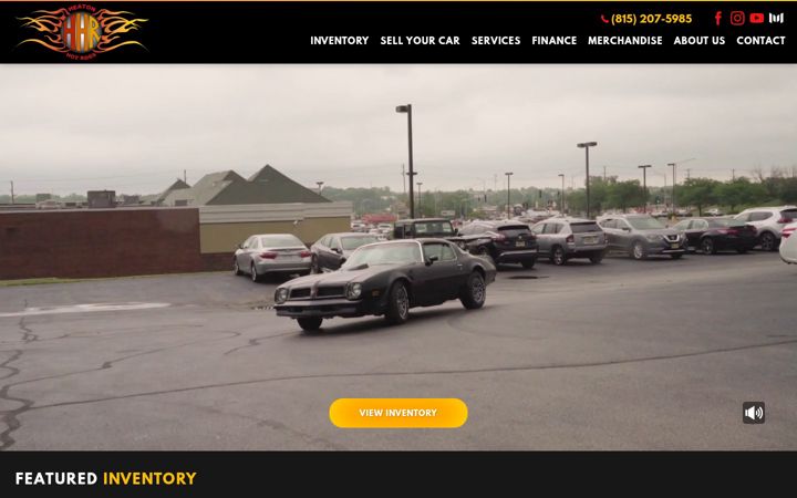 Screenshot of heatonshotrods.com