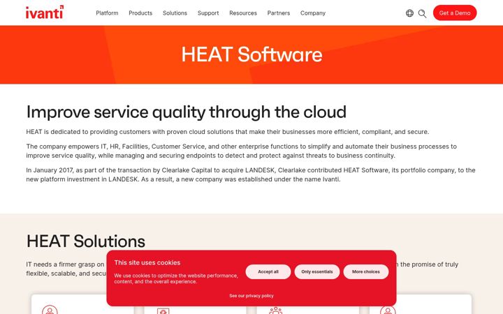 Screenshot of heatsoftware.com