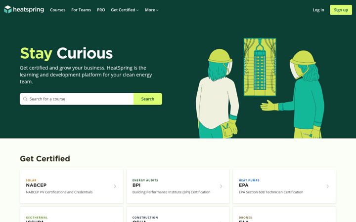 Screenshot of heatspring.com