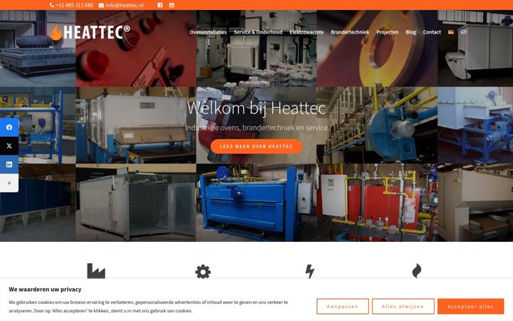 Screenshot of heattec.nl