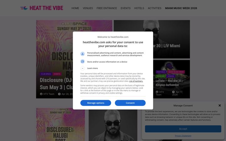 Screenshot of heatthevibe.com