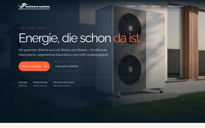 Screenshot of heatwave-systems.de