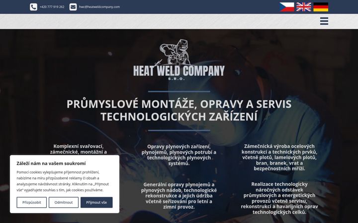 Screenshot of heatweldcompany.com