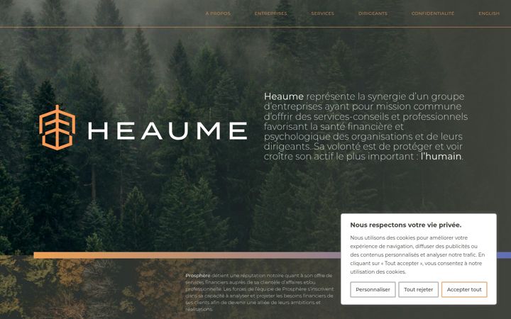 Screenshot of heaume.ca