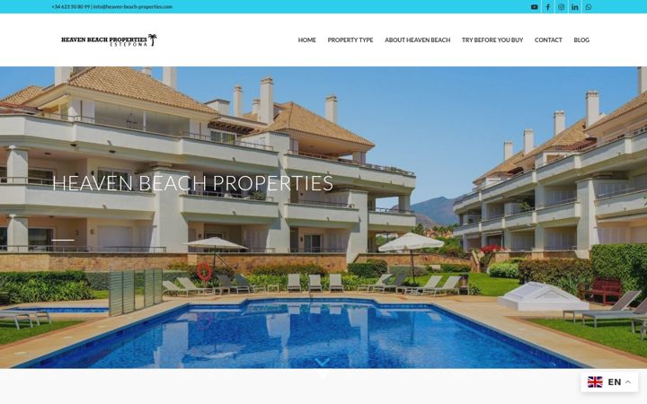 Screenshot of heaven-beach-properties.com