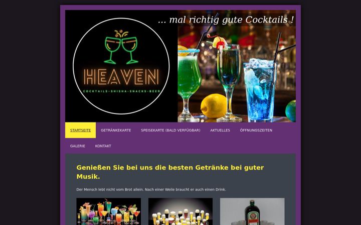 Екранна снимка на heaven-pilsbar.de