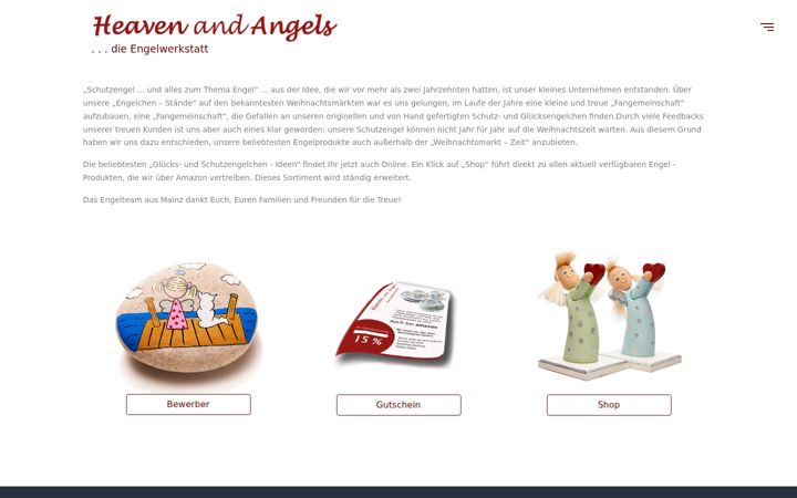 Screenshot of heavenandangels.com