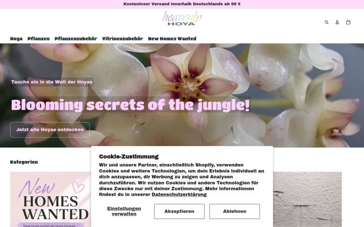 Screenshot of heavenly-hoya.de