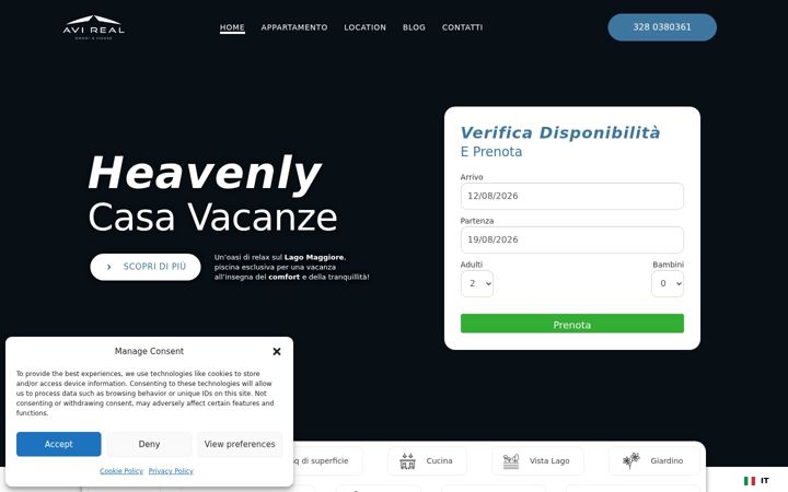 Screenshot of heavenlylagomaggiore.com