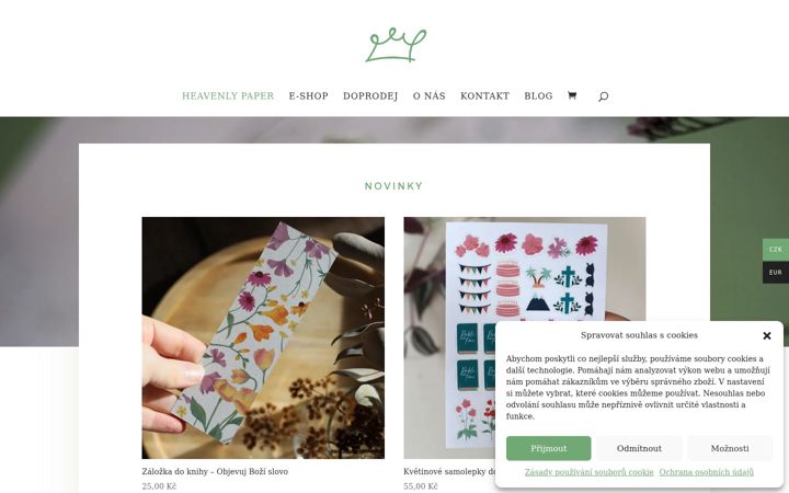 Screenshot of heavenlypaper.com