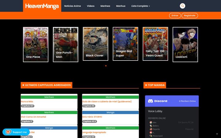 Screenshot of heavenmanga.com