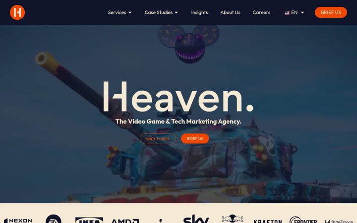 Screenshot of heavenmedia.com