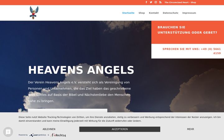 Screenshot of heavens-angels.org