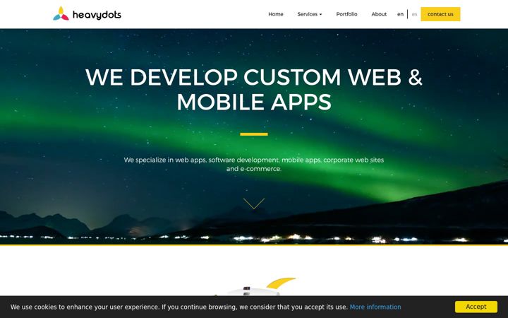 Screenshot of heavydots.com