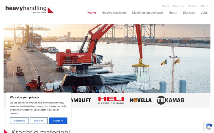 Screenshot of heavyhandling.com