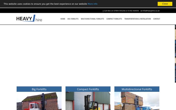 Screenshot of heavyhire.co.uk