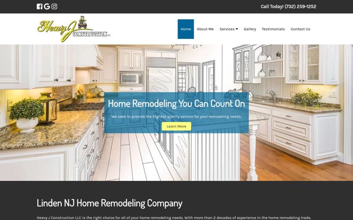Screenshot of heavyjconstruction.com