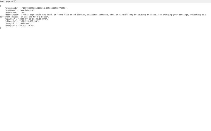 Screenshot of heb.com