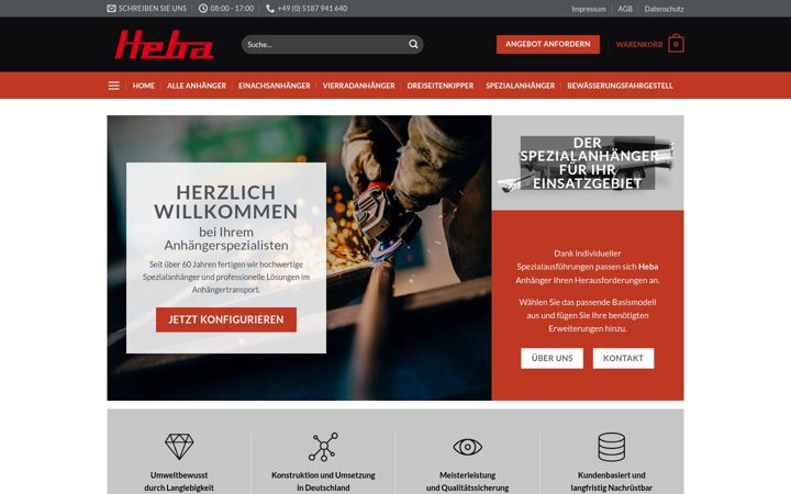 Ekraanipilt saidist heba-fahrzeugbau.de
