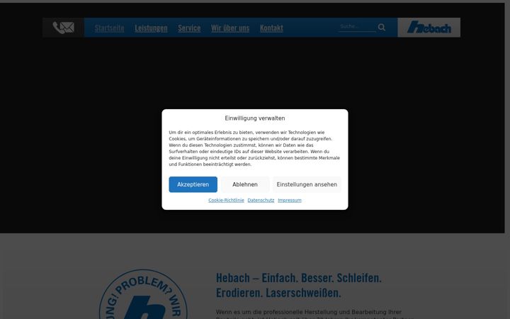 Ekraanipilt saidist hebach.de