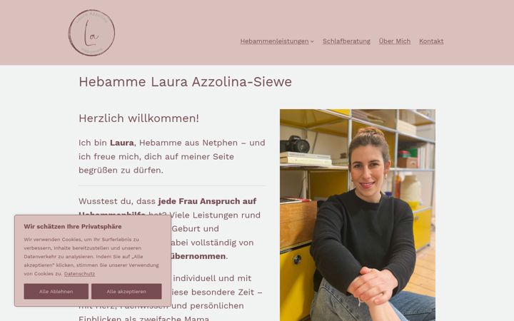 Screenshot ta' hebamme-azzolina.de