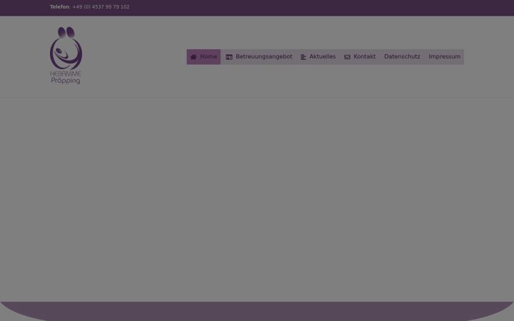 Screenshot ta' hebamme-bargteheide.de